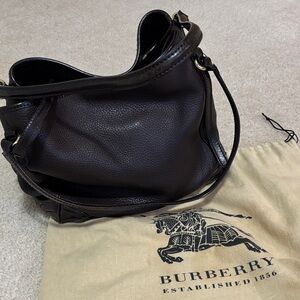 Burberry Dark Brown Leather Shoulder Bag